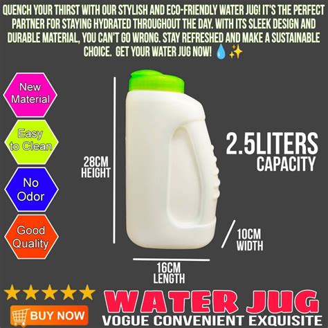 Plastic Pitcher Water Jug 2 0 And 2 5 Liters Fridge Bottle Water