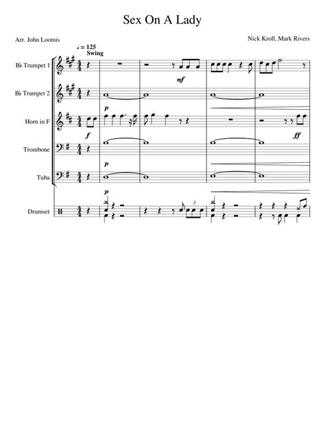 Sex On A Lady From Big Mouth Brass Quintet Sheet Music For Trombone