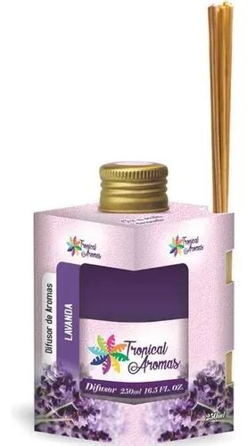 3 Unid Difusor De Ambientes Tropical Aromas 250ml Citronela Cor Flor