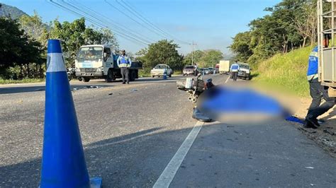 Motociclista hondureño muere tras impactar con pick up cuando iba hacia