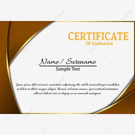 Certificado De Graduaci N Con Plantilla De Dise O De Lujo Png