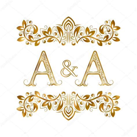 A A Vintage Initials Logo Symbol Stock Vector Image By Vectordivider