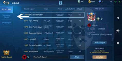 Cara Membuat Squad Mobile Legends Terbaru
