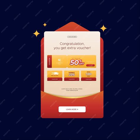 Premium Vector | Popup voucher with different promo coupon vector