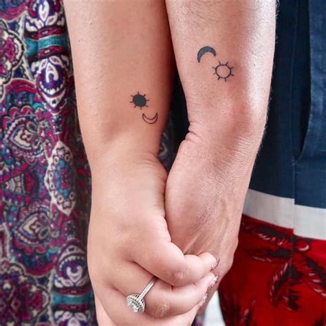 Minimalist Tattoo Ideas For Couples Romantic Tattoo Him And Her