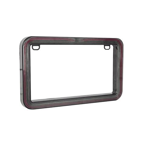 PORTA PLACA PARA MOTO LED TIPO NEON 12V 9W 22X13CM AHUMADO ROJO