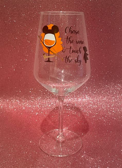 Disney Wine Glass Set Of 4 Etsy