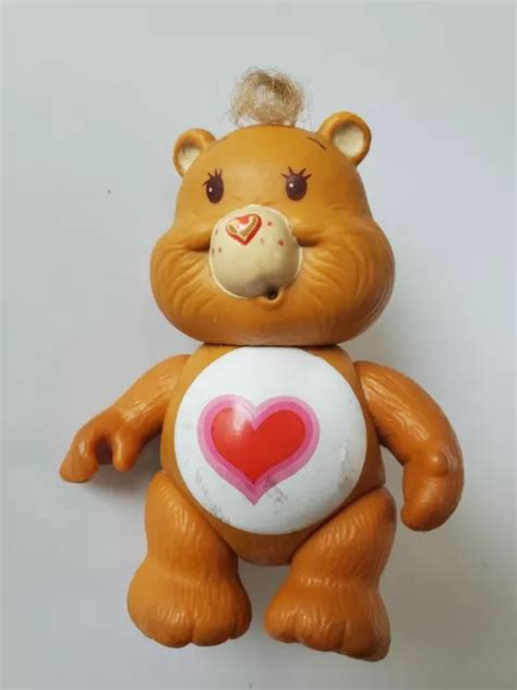 Vintage S Care Bears Tenderheart Bear Pvc Poseable Figure