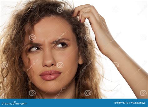 Suspicious Woman Stock Photo Image Of Attractive Caucasian 84491712