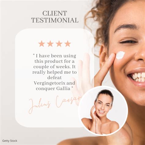 Beauty Product Client Testimonial Review Adve Template Postermywall