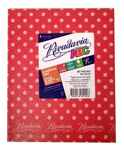 Cuaderno Rivadavia Abc Rayado Td Lunares 19x23 50h 5100