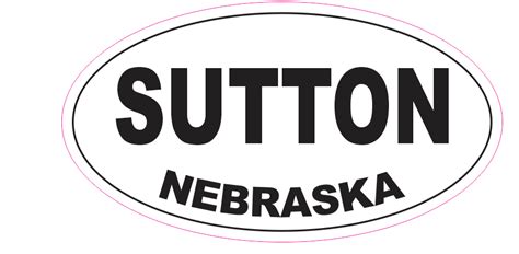 Sutton Nebraska Oval Bumper Sticker D7070 Euro Oval Ebay