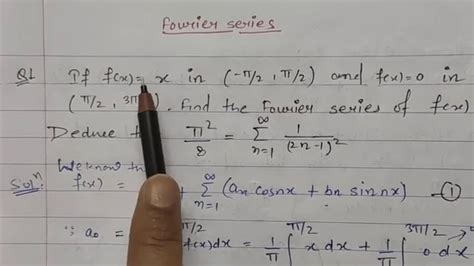 EXAMPLE ON FOURIER SERIES WITH DIRICHLET CONDITION BY DR SHANU GOYAL