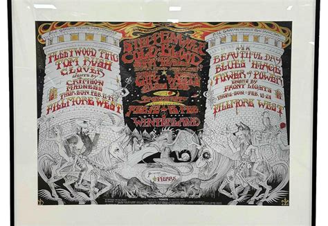Bill Graham 1970 Fillmore West Winterland Concert Series Framed Retro