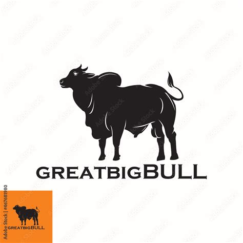 BRAHMAN GREAT BULL LOGO, silhouette of black brahman bull vector illustrations Stock Vector ...