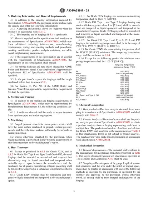 Astm A A M Standard Specification For Alloy Steel Forgings