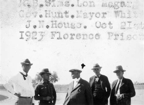 Arizona Governor George Wp Hunt And A Group Of Men In Florence