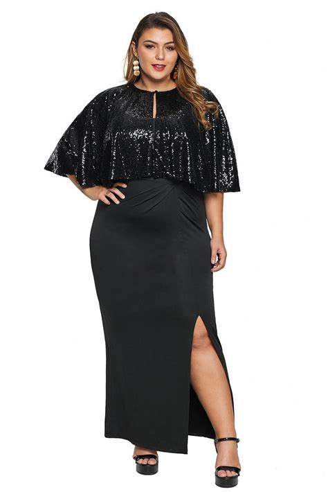 Black Cape Maxi Dress Plus Size Maxi Dresses Plus Size Formal