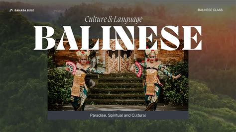 Balinese - Bahasa Bule : Learn Indonesian in Bali