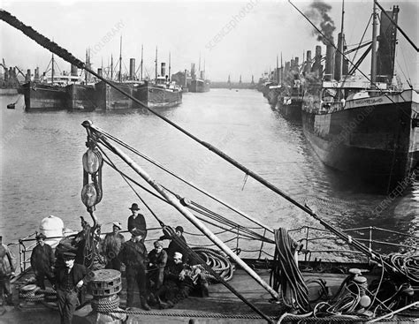 Early 20th Century Coal Ships Wales Stock Image C0085953