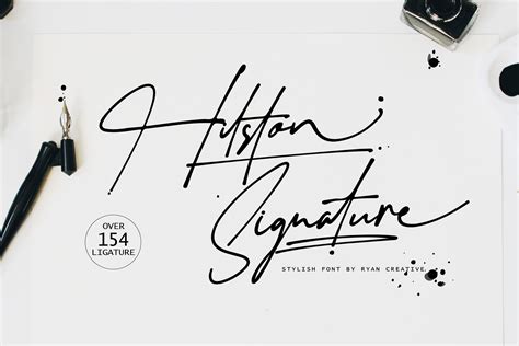 Hilston - Signature Font - Design Cuts