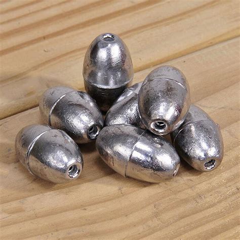 100x Olive Shape Weights Lead Sinkers Pure Lead Making Sea Fishing