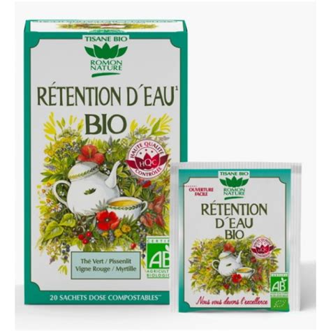 Tisane R Tention D Eau Bio Sachets Romon Nature Tisane Sp Ciale