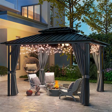 Jolydale Ft W X Ft D Metal Patio Gazebo Wayfair