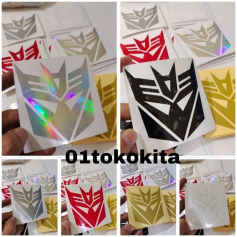 Jual Cutting Sticker Transformer Decepticons Logo Stiker Cuting Logo