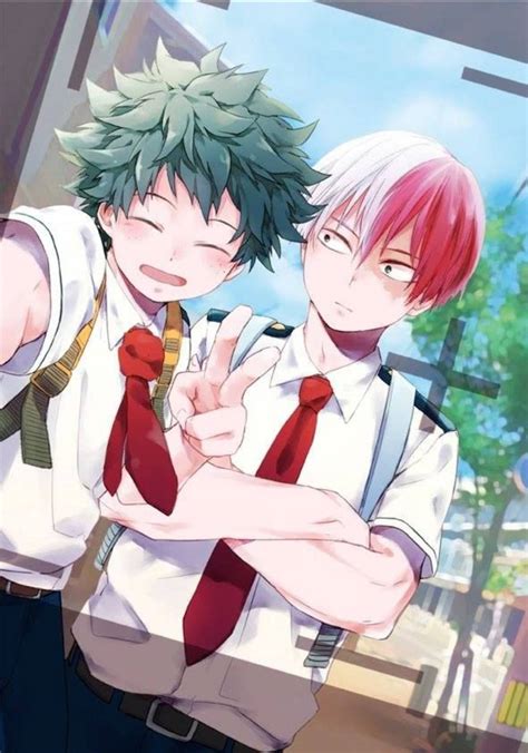 Download My Hero Academia Todoroki And Deku Selfie Wallpaper