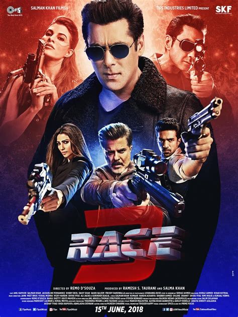 Salman Khan Jacqueline Fernandez And Bobby Deols Race 3 Movie Poster