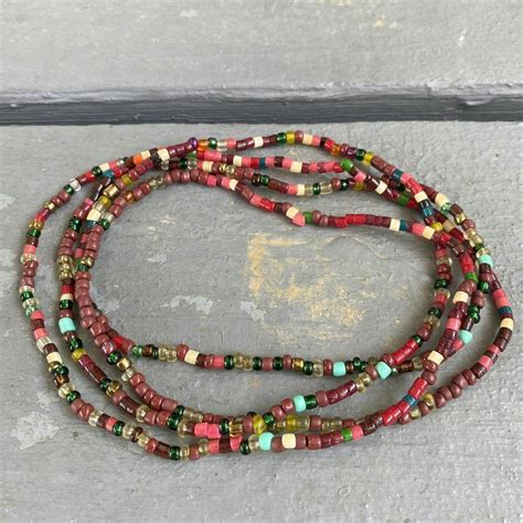 Handmade Long Seed Bead Necklace Grailed