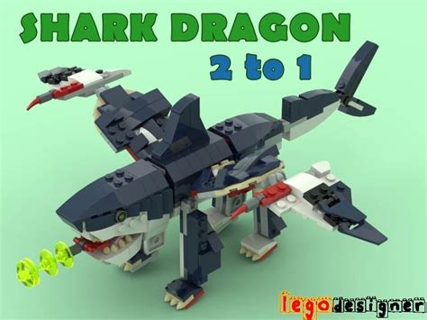 Lego Moc 31088 2 To 1 Shark Dragon By Legodesigner Rebrickable