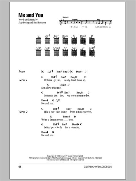 Me And You Sheet Music Kenny Chesney Guitar Chordslyrics