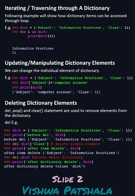 Dictionary Notes For Class 11 Ncert Cbse Best Notes For Python Youtube