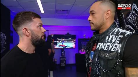 Finn Bálor confronta a Damian Priest en Backstage WWE Raw 01 07 2024