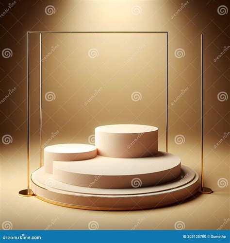 Empty Prominent Display Pedestal Turned Into A Background Image To