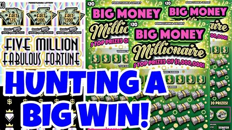 Pa Lottery 50 Fabulous Fortune And Big Money Millionaire Scratch Off