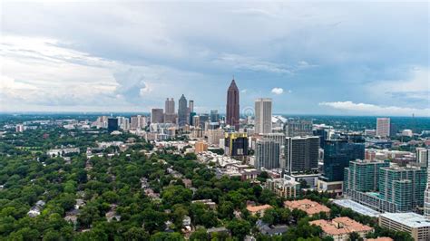 Aerial View of Atlanta City Stock Photo - Image of beautiful, city ...