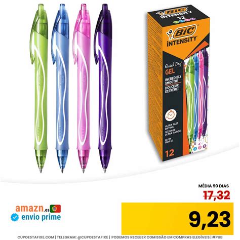 Bic Gel Ocity Quick Dry Gel Pack Canetas De Ponta M Dia Mm