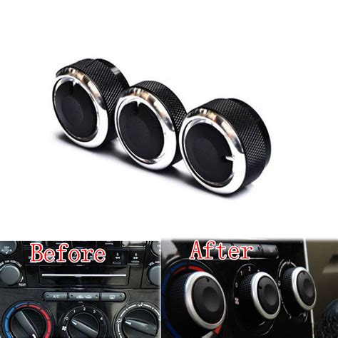 3Pcs Set Car Switch Knob Knobs Heater Climate Control Air Conditioning