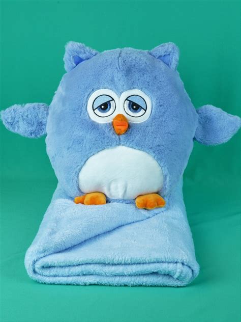 Мягкая игрушка 3 в 1 Совенок + плед 160на105см. Игрушка-подушка ...