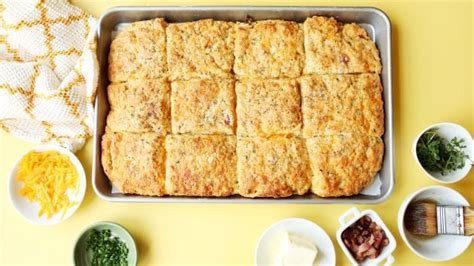 Sheet Pan Biscuits With Bacon Cheddar And Herbs Recipe