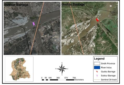 2 The Nearest Satellite Tracks From The Guddu And Sukkur Barrages