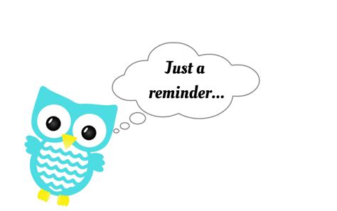 Just A Reminder Clip Art