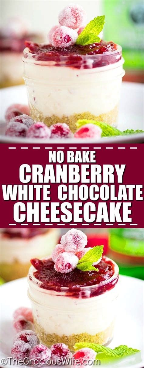 No Bake Cranberry White Chocolate Cheesecake Recipe Chocolate