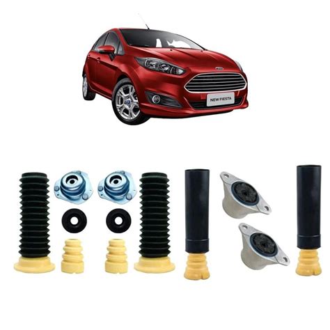 Kit Coxim Batente Amort Dianteiro Traseiro New Fiesta Solupe