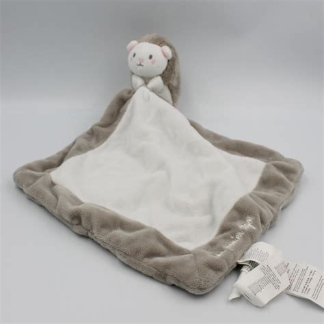 Doudou hérisson beige blanc mouchoir SERGENT MAJOR