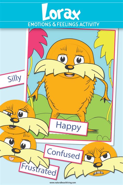 Dr Seuss Printables Preschool Emotions And Feelings Lorax Worksheets Library