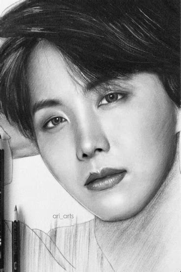 Jhope Sketch Poster in 2021 | Bts drawings, Drawings, Hope art